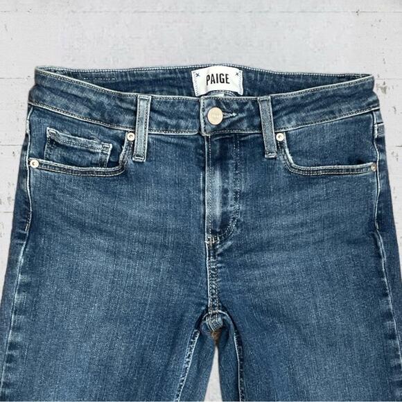 Paige Women's Blue Verdugo Ankle Skinny Jeans With Raw Hem Size 27 - Picture 4 of 12